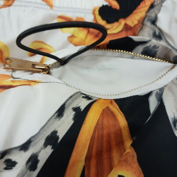 Versace Barocco Acanthus Print Men's Swim Trunks Size 6 Large BLACK GOLD $900 - Picture 6 of 16